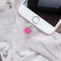 Capuchon anti-poussière conçu sur mesure pour iPhone Style dessin animé mignon Type C Protection contre la poussière bouchon pendentif acrylique Port de charge en plastique