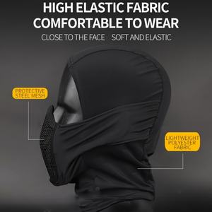 Masque de protection tactique intégral en maille métallique, cagoule coupe-vent pour moto, tir CS, chasse et entraînement - Product Image 3