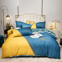 En gros luxe 100% ensemble de literie en coton Doux Au Toucher linge de lit housse de couette drap de lit