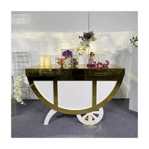 Wedding Birthday Party Decorations Modern Dessert Cart Candy Trolley Cart Lemonade Stand for Adults
