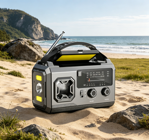 <span class=keywords><strong>Radio</strong></span> di Emergenza <span class=keywords><strong>Portatile</strong></span> AM/FM/WB da 20000mAh Alimentata via <span class=keywords><strong>USB</strong></span> <span class=keywords><strong>con</strong></span> Uscita 10-30W e Torcia ad Alta Luminosità - Product Image 4