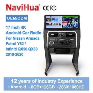 Navihua for Nissan Patrol Y62 Infiniti QX80 QX56 2010-2020 Car Upgrade Android Car Radio 17'' Screen Multimedia Carplay Stereo - Product Image 1