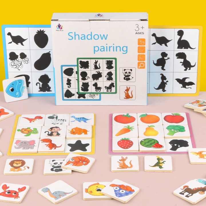 Large Size Double-Color Wooden Children's Cartoon Letter Game Upper & Lower Case Can Be Erased Written on Paper Material