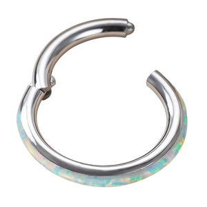 ASTM F136/G23 Titanium High Grade Certified Children's Punk Asscher Cut Zircon Hinged Septum Nose Nail Lip <b>Piercing</b> Jewelry - Product Image 4