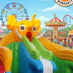 Toboggan aquatique gonflable géant de qualité commerciale, thème animal, avec souffleur, installation facile, PVC 0,55 mm, certifié EN14960 - Product Image 4
