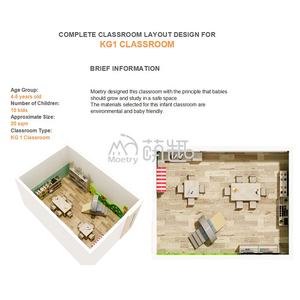 Moetry Ensemble de meubles en bois pour enfants de petite taille (20 m²) pour la mise en place de salles de classe de maternelle et de garderie - Product Image 4