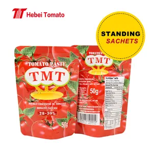 Factory double concentrated al mudhish 50g 56g 70g standing sachet tomato paste