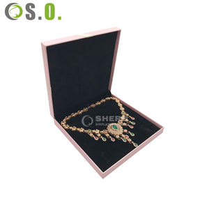 Caja de Joyería Rosa de Alta Gama con Logotipo Personalizado, Caja de Anillos de Papel Imitación Cuero, Caja de Joyería para Pendientes, Pulseras y Collares para Boda - Product Image 5