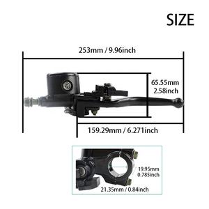 LINGQI Racing 7/8 "22mm Pompe <span class=keywords><strong>de</strong></span> <span class=keywords><strong>frein</strong></span> hydraulique Maître-<span class=keywords><strong>cylindre</strong></span> Levier <span class=keywords><strong>de</strong></span> poignée gauche/droite pour moto <span class=keywords><strong>50cc</strong></span>-250cc ATV Quatre roues - Product Image 3