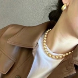 Collier en perles naturelles grises au design polyvalent, 9-8 mm rond, micro défauts, incrustation de précision, boucle en forme de nœud, chaîne de pull - Product Image 1