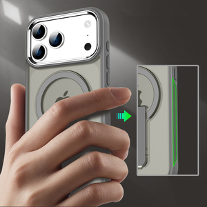Béquille pliante givré mat étui de téléphone portable pour iPhone 17 16 15 14 Pro Max 13 12 11 housse de support - Product Image 3