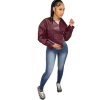 Veste en PU ajustée et tendance pour femme, style euro-américain transfrontalier, nouvelle collection automne 2025