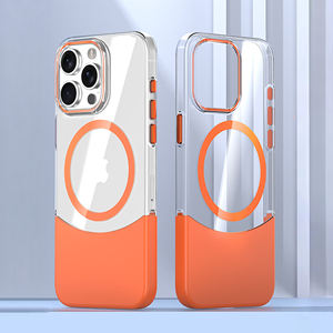 Étui de téléphone Haipai en TPU+PC rigide magnétique antichoc transparent amovible à double couleur assortie pour - Product Image 4