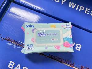 Runbeimian ทิชชูเปียก80ชิ้นแบบใช้แล้วทิ้งนุ่มพิเศษมีกลิ่นหอมดูแลผิวทารก - Product Image 2