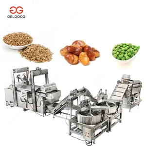 Commercial Salty Broad Bean Fryer Fry Machine Coated Conveyor Peanut Frying Machine Flavored Nuts Frying Production Line