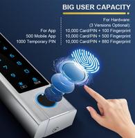 Sistema de Control de Acceso a Puertas con Huella Dactilar y RFID WiFi Tuya, con Logotipo Personalizable, Pantalla OLED Exterior Impermeable