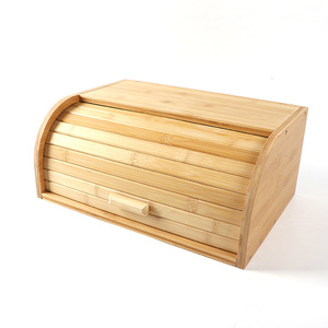 Caja de almacenamiento de pan de bambú para cocina con tapa, caja de almacenamiento de frutas y verduras de madera maciza, organizador de bambú a prueba de polvo. - Product Image 3