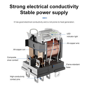 <span class=keywords><strong>Relais</strong></span> intermédiaire MY2NJ <span class=keywords><strong>Relais</strong></span> Enfichable DC AC12v 24v AC110v 220v 380V 5a Contact Argenté HH52P <span class=keywords><strong>relais</strong></span> électromagnétique - Product Image 3