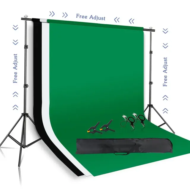 Chromakey Green Screen Metal Backdrop Stand Support System for Photo & Video Studio Kit