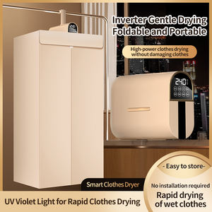 <span class=keywords><strong>Sèche</strong></span>-<span class=keywords><strong>linge</strong></span> électrique domestique en plastique compatible avec les camping-cars et les hôtels, capacité de 5 <span class=keywords><strong>à</strong></span> 9,9 kg, ventilé, intelligent, pliable, rangement - Product Image 6