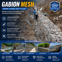 Malla de Gabión Hexagonal Tejida, Galvanizada en Caliente, de Acero, para Gestión de Ríos y Protección de Taludes, la Más Vendida, Suministrada por Fábrica