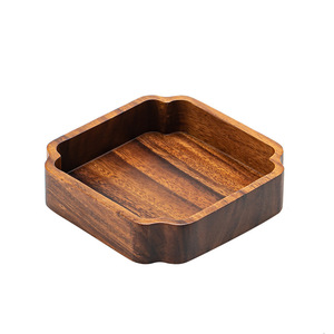 Plateau à fruits en bois de noyer Qingshan Hutong, forme irrégulière, plateau à thé et à collations en bois massif pour la maison et les fêtes - Product Image 5