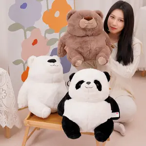 थोक Kawaii वसा पांडा आलीशान खिलौना भरवां पशु सफेद ध्रुवीय भालू विशालकाय पांडा