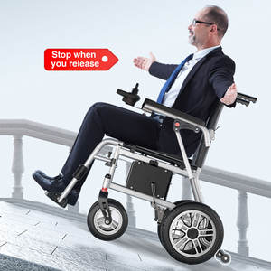 Silla de ruedas eléctrica automática inteligente de lujo portátil ligera con batería de litio para discapacitados o ancianos - Product Image 3