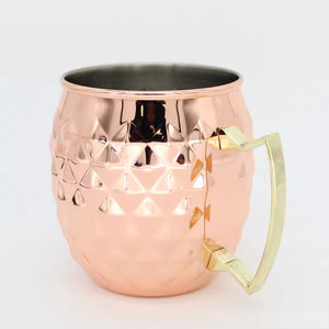 Cuivre Cure Moscou Mule Tasses | Tasses martelées de grande taille 19 onces | Tasses à doublure en acier inoxydable - Product Image 5