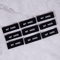 Étiquette tissée haute densité personnalisée pour vêtements, logo sur mesure, lavable, rectangulaire, pour le cou – Vente en gros OEM direct usine