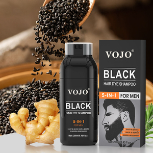<span class=keywords><strong>VOJO</strong></span> Nuevo Tinte para el Cabello Negro Orgánico 5 en 1, Champú para Teñir el Cabello Negro Permanente Sin Amoníaco, Tinte para Barba Negra para Hombres - Product Image 1