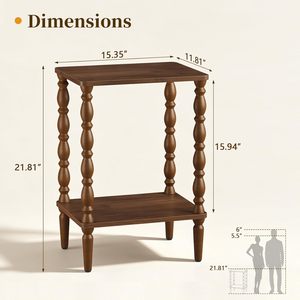 <span class=keywords><strong>Mesa</strong></span> <span class=keywords><strong>Auxiliar</strong></span> de <span class=keywords><strong>Madera</strong></span>, Rectangular, Ideal para Sala de Estar, Dormitorio o Espacios Pequeños, Decorativa - Product Image 3