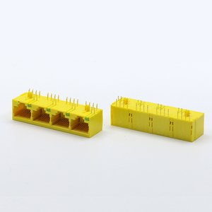 Connecteur femelle blindé 8 broches de type <span class=keywords><strong>RJ45</strong></span> JISJACK JS-56-1*4-8P8C-LED pour câble UTP Cat <span class=keywords><strong>5e</strong></span>/UPT Cat 6 - Product Image 6