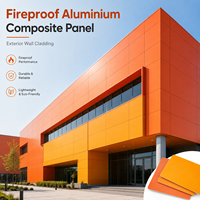 Panneau composite en aluminium ignifuge gris argenté recouvert de PVDF de 4 mm ACP ACM pour revêtement mural extérieur