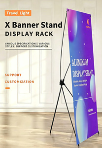 Soporte para Pancartas Tipo <span class=keywords><strong>X</strong></span> de <span class=keywords><strong>80x180</strong></span> cm, Exhibidor Publicitario de Pie, Soporte para Pancartas Enrollables - Product Image 2