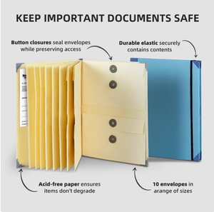 Carpeta de sobres A4 y <span class=keywords><strong>A5</strong></span> expandible con cubierta de papel personalizable para documentos de oficina escolar - Product Image 3