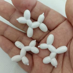 Perles acryliques en forme de chien 3D de 29 mm, plaquées or 14 carats, pierre principale en diamant pour bijoux DIY - collier, porte-clés, accessoires - Product Image 2