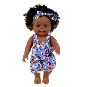 A 30 cm African doll with an afro head that speaks vocally