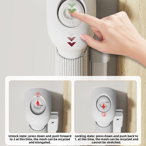 Kilitleme geri çekilebilir bebek emniyet kapısı yönlü kapalı Pet merdiven bariyer OEM özel Logo köpek kedi güvenlik görevlisi - Product Image 4