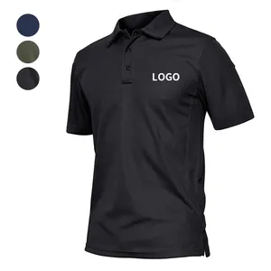 Kaus Golf pria Logo kustom grosir kaos Polo Golf polos pria