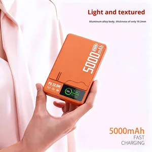 Batería <span class=keywords><strong>Externa</strong></span> Magnética de Aleación con Carga Rápida de 22.5W y Soporte para Reloj y Auriculares - Product Image 4