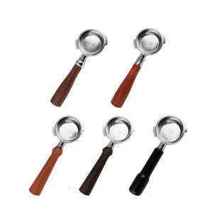 Porte-filtre sans pression à poignée en bois, porte-filtre sans fond 58 mm avec panier filtrant à 2 tasses pour machine à café <span class=keywords><strong>Bezzera</strong></span> - Product Image 6
