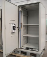Cabinet extérieur de télécom de W-TEL MSAN IP66 IP65 avec le climatiseur et le redresseur et le système de surveillance d'environnement