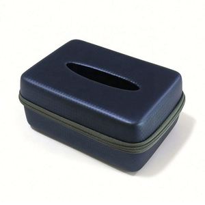 Waterproof Tissue <b>Box</b> Container with Zipper Closure EVA Leather <b>Canvas</b> Nylon PU Materials Shockproof Case Car Home Hotel Camping - Product Image 3