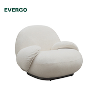 Canapé-lit modulaire moderne nordique en tissu blanc, fauteuil de salon, chambre à coucher, extérieur, fauteuil de détente une place