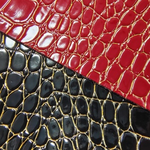 <span class=keywords><strong>Cuir</strong></span> synthétique de texture d'alligator de PVC pour la tapisserie d'ameublement de meubles et de fourre-tout fabriquée par Leather Company - Product Image 2