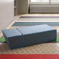 Canapé-lit pliant géométrique design moderne, sectionnel modulaire, avec rembourrage en tissu et éponge, gain de place, pour usage bureautique, modèle YeFei 320