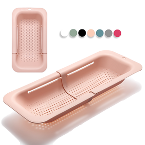 रसोई सब्जी और फल बढ़ाई कोलंडर Strainers वॉश बेसिन से अधिक सिंक नाली टोकरी बंधनेवाला कोलंडर - Product Image 2