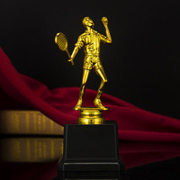 Trophées et récompenses de badminton en plastique en gros avec logo personnalisé, impression UV, design portable - Vente chaude de l'usine chinoise
