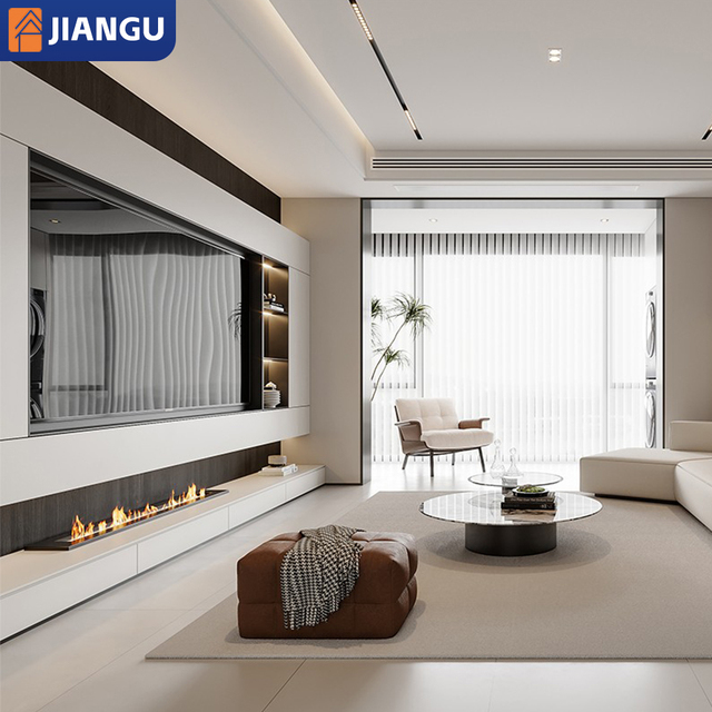 Full-Wall TV Storage System - Custom Living Room Media Unit with Integrated Bookshelves Whole House Solution